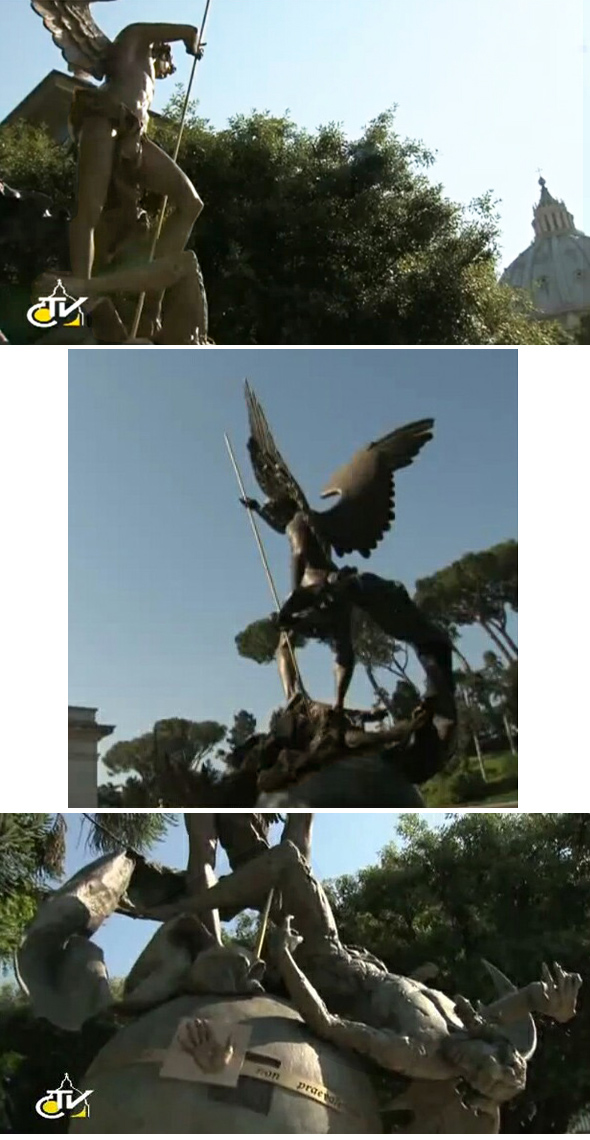 Statue St Michael at Vatican 02