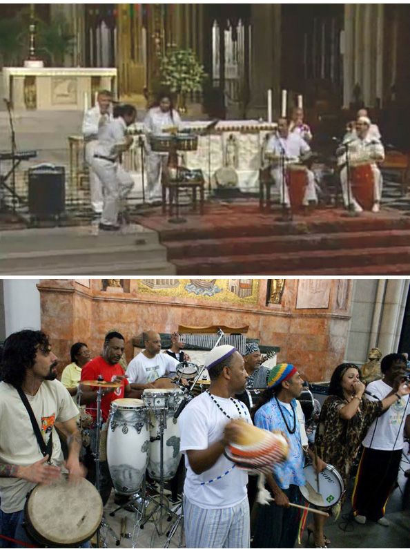 Drums inside Catholic churches