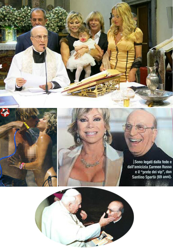 Pictures of Fr Santino and immodest pictures of the Russo couple