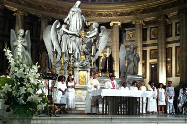 Afro Mass in Madeleine Basilica, Paris 01