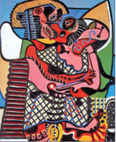 the kiss, by Pablo Picaso