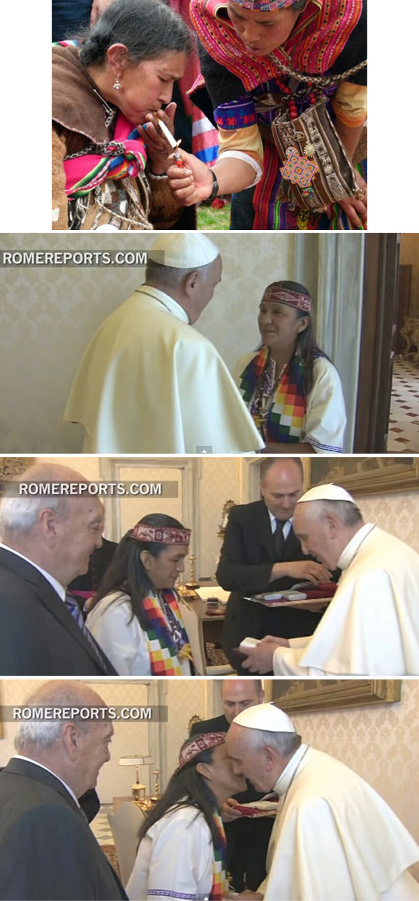 Pope Francis blesses coca lieves - 03