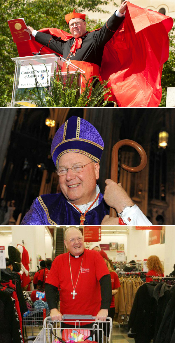 A flamboyant Cardinal Dolan