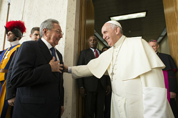 Raul Castro received by Pope Francis at Vatican - 1
