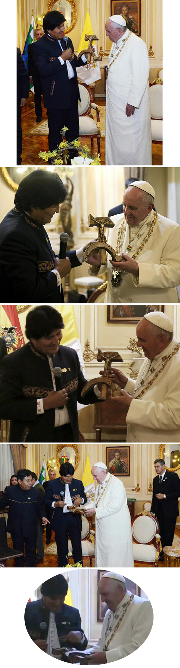 Pope holds hammer &amp; sickle 2