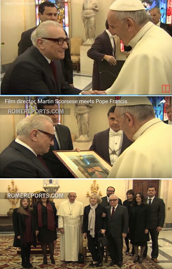 Pope receives Scorsese 1
