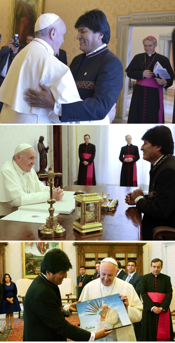 Pope Francis with Evo Morales photo montage 1