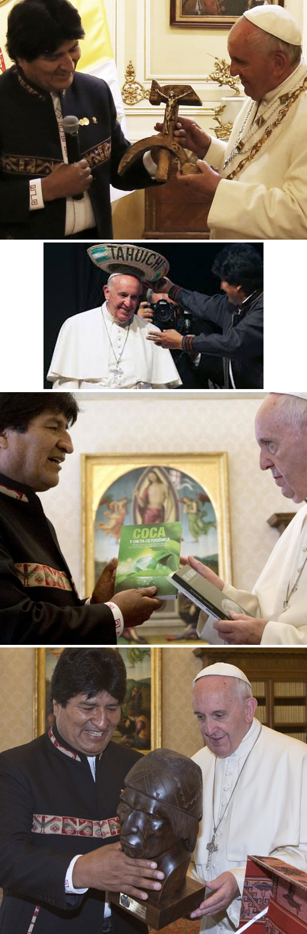 Pope Francis with Evo Morales photo montage 2