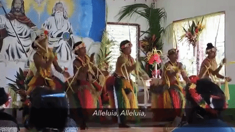 Topless women at Mass in Micronesia 5