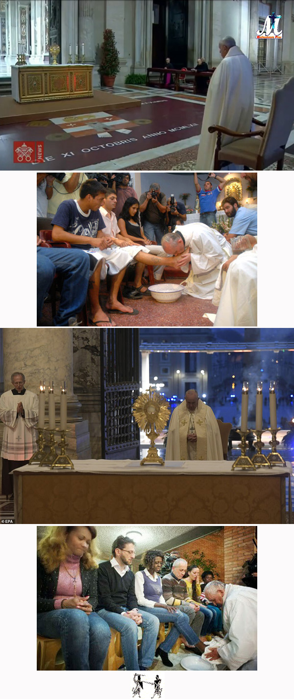 Pope Francis does not kneel to the Holy Sacrament 2