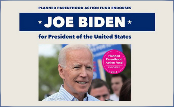 Planned Parenthood endoreses Joe Biden 1