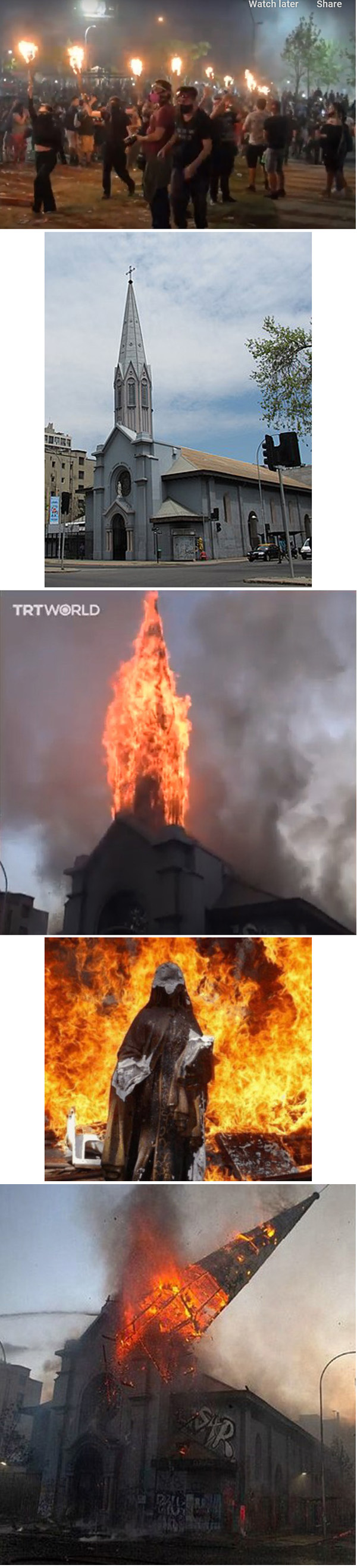 Burning churches in Chile 2