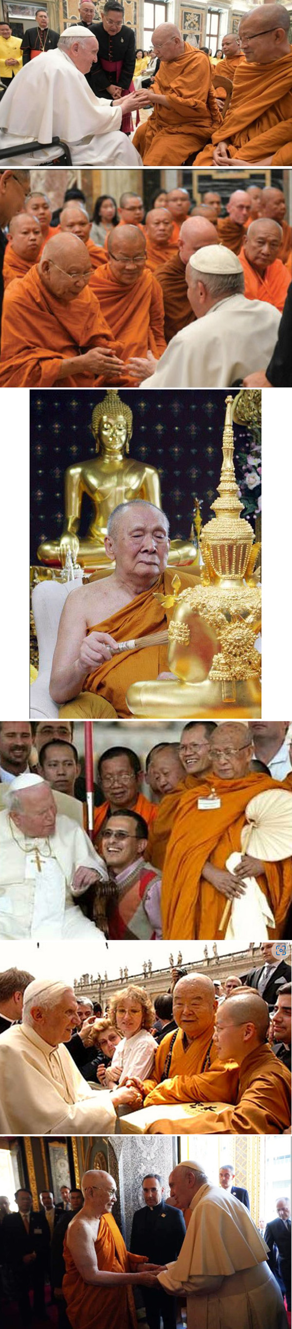 Bergoglio receives Thai Budhist monks 2