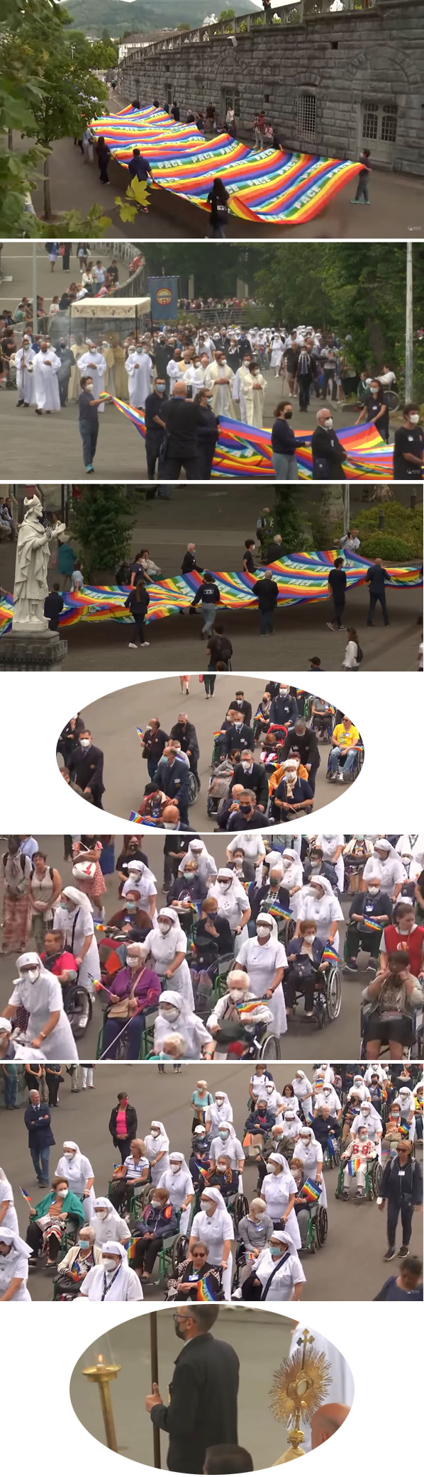 Lourdes Eucharistic Procession - Rainbow 2