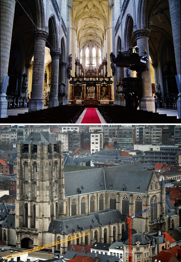 Yoga at a Catholic church in Antwerp 2