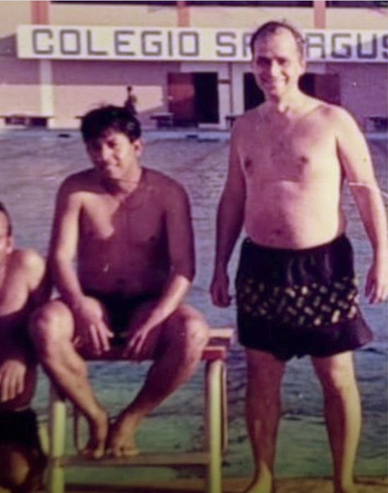 Robert Prevost in shorts