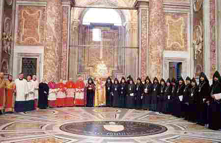 The Pope with heretic bishops in the Vatican
