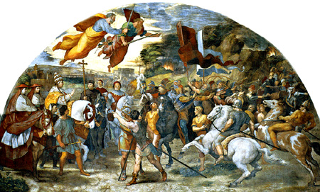 St Leo meeting Attila by Raphael