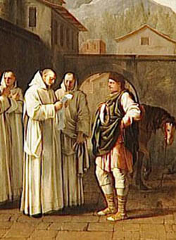 St. Bruno receiving a message from Rome