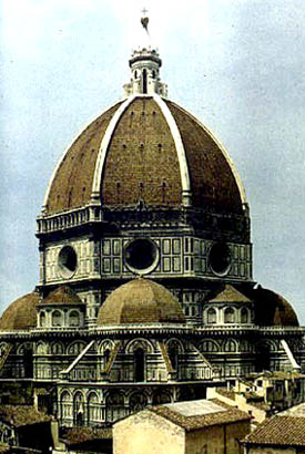 A closeup of the Duomo of Florence
