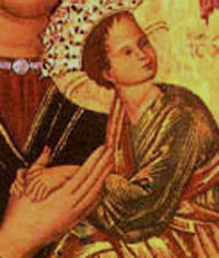 A detail of the Child Jesus from the painting of Our Lady of Perpetual Help
