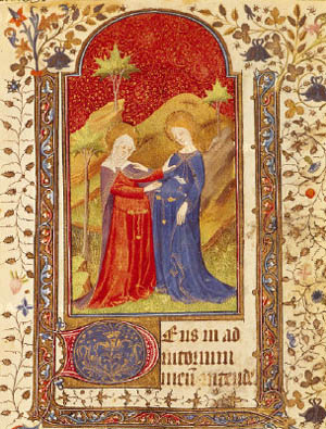 The Visitation from Isabella la catolica's Book of hours