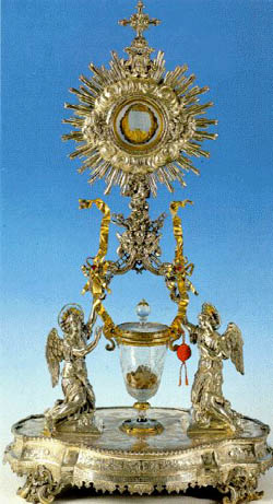 The shrine that holds the miraculous Flesh and Blood of the miracle of Lanciano