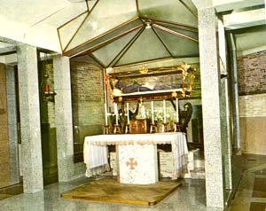The altar that houses St. Joseph of Cupertinos body