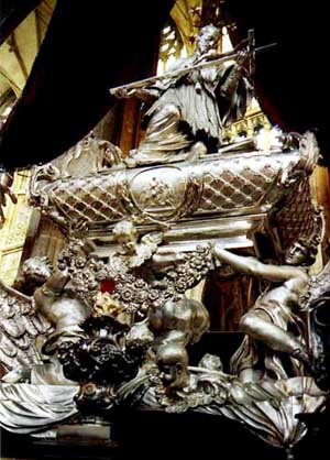 The silver plated Tomb of St. John Nepomucene