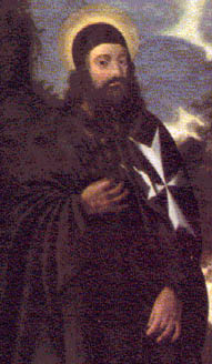 Blessed Gerard Mecatti with his crusader cloak