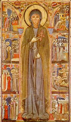 An image of St. Clare from the S. Chiara Church, Assisi