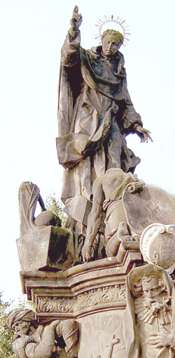 A statue of St. Vincent Ferrer in Prague