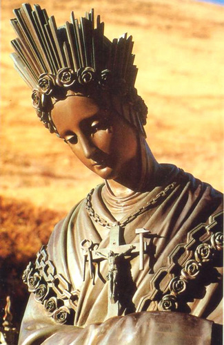 A statue of Our Lady of La Salette