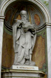 A statue of St Athansius
