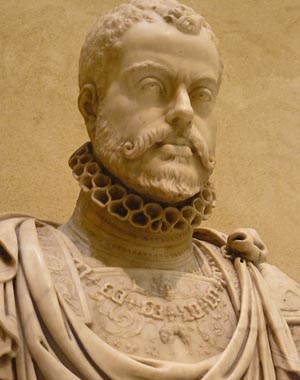A statue of King Philip II of Spain