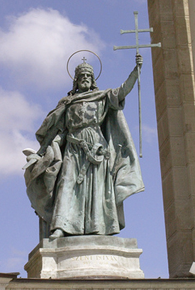 A statue of king St. Stephen