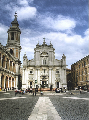 The exterior of the Basilica of Loreto