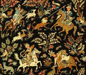 Persian nobles hunting