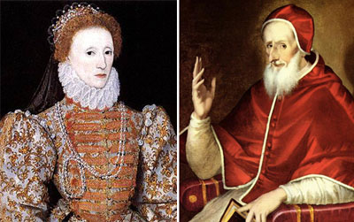 Striking resemblances between heretical Queen Elizabeth I and protestant England and the heretical, apostate Vatican 2  266_Pius