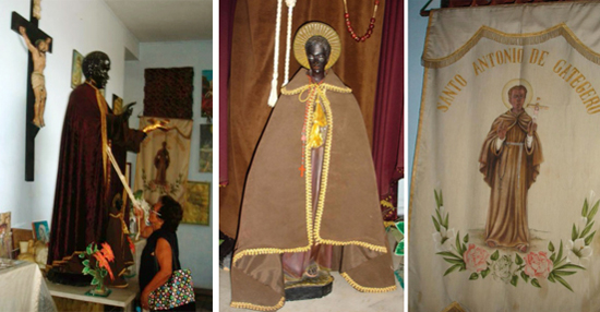 photo collage of statues and images honoring St. Anthony of Carthage in Brazil