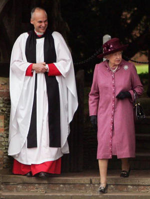 Queen Elizabeth at Christmas services Sandringham