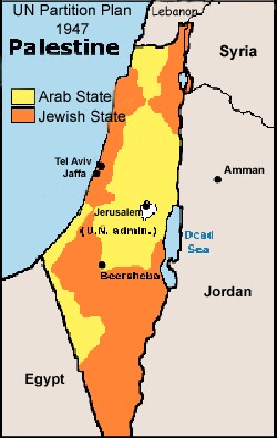 Religious political map of Palestine