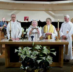 women priest saying mass in Switzerland