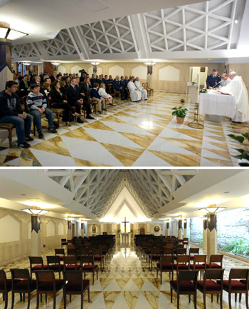 Pope Francis at Santa Marta Inn