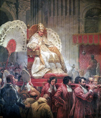 Pope Pius VIII in the sedia gestatoria