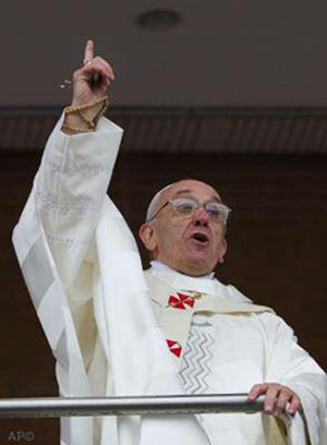 Pope Francis speaking