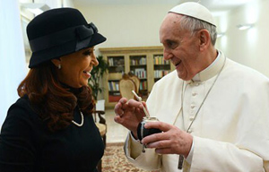 Pope Francis with Cristina Kircher