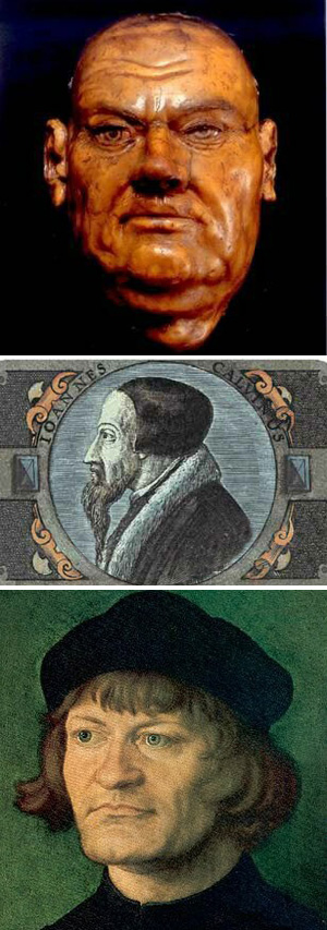 Heretics Luther, Calvin & Zwingli
