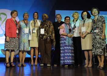 Female participants of the World Water Forum against inequalities