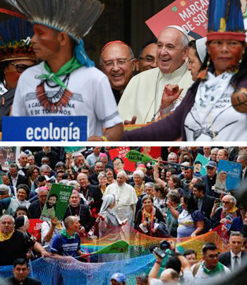 Pope Francis at the opening of the Amazon Synod